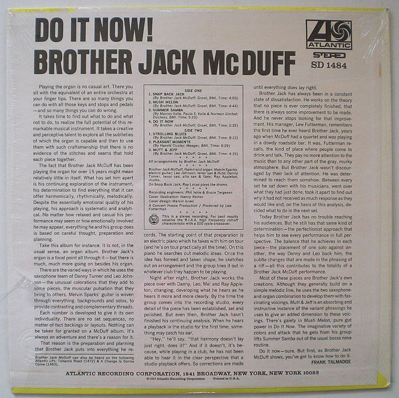 画像: Brother Jack McDuff　Do It Now!