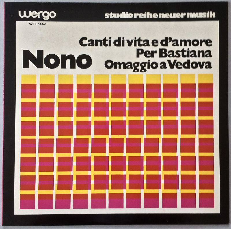 画像1: NONO　Canti Di Vita E D'Amore/ Per Bastiana/ Omaggio A Vedova
