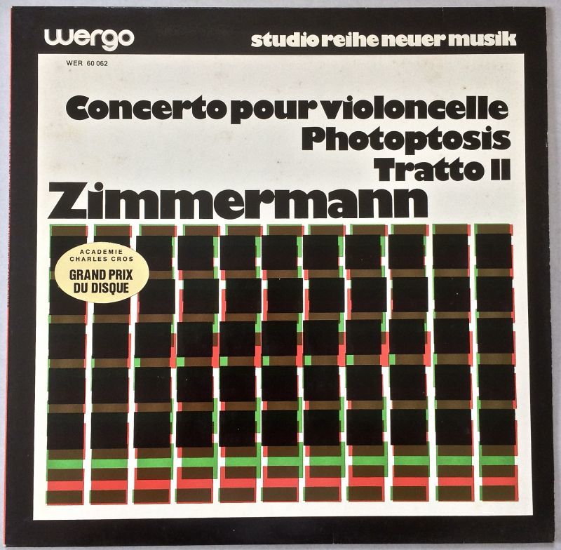 画像1: ZIMMERMANN　Concerto Pour Violoncelle / Photoptosis / Tratto II